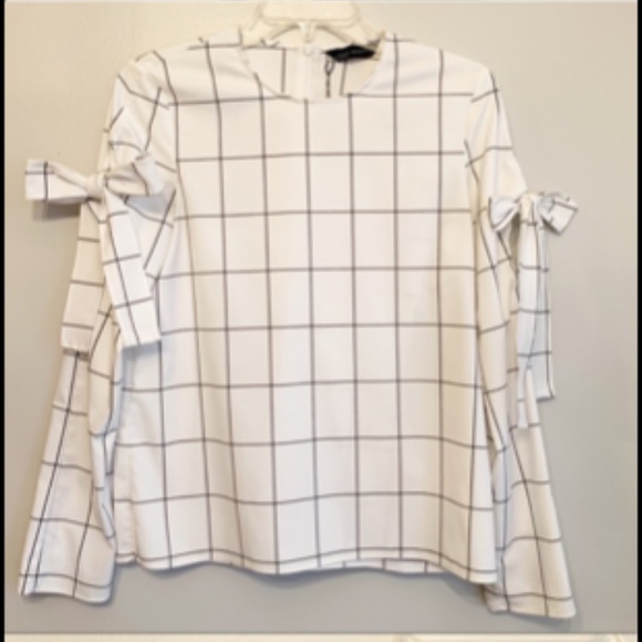 Zara Windowpane blouse - Picture 3 of 4